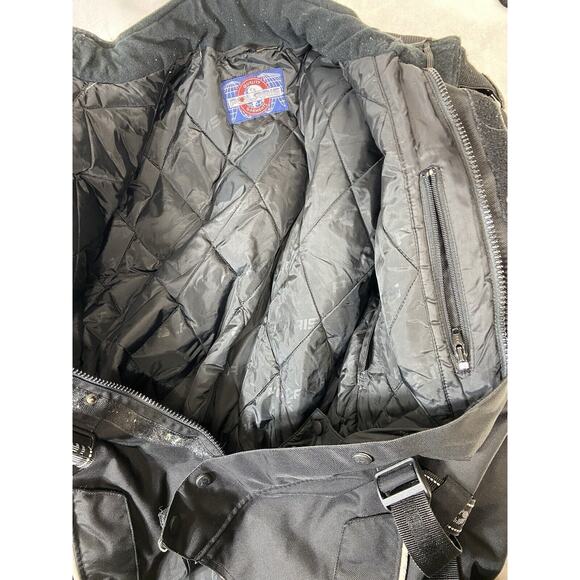 Polaris DuPont Thermolite Size Large Motorcycle Snowmobile Jacket Racing Black - Picture 11 of 16